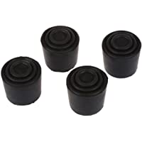 SODIAL(R) Cubierta de Goma Negro Redondo para Pata de Mesa Silla Diametro Interior 3cm- 4 Piezas